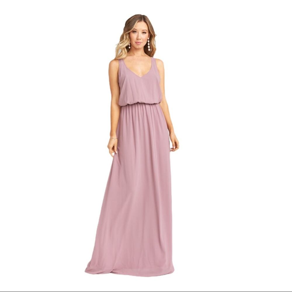Show Me Your Mumu Kendall Maxi Dress Antique Rose Chiffon Size XS NWOT